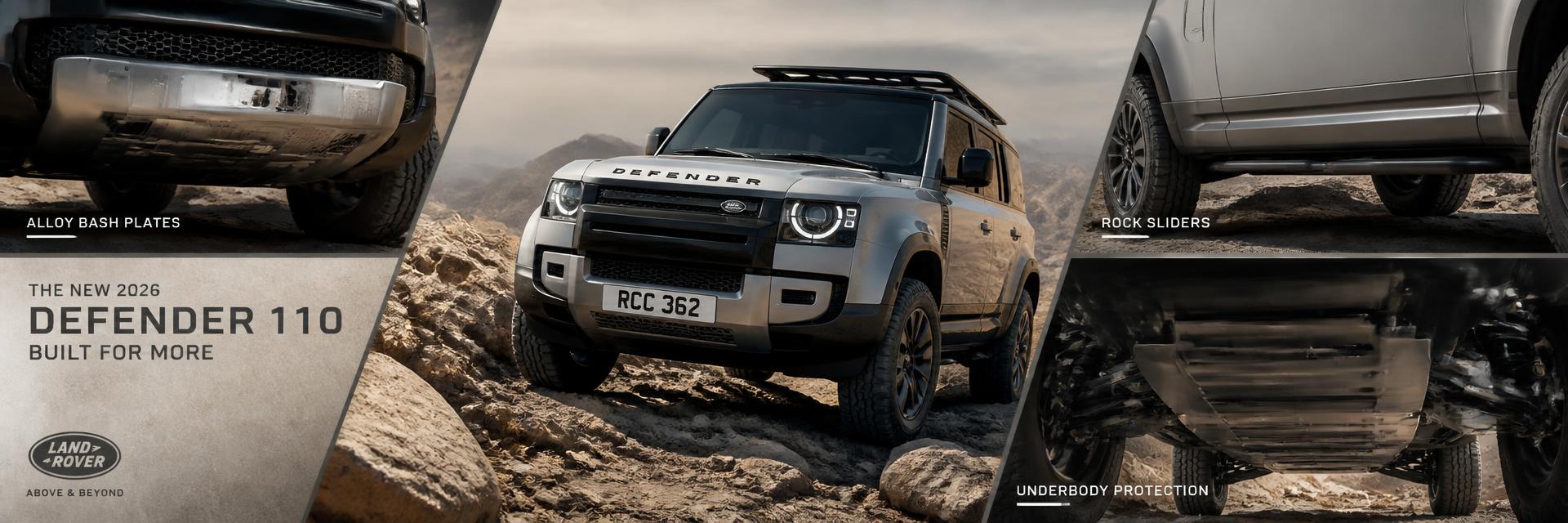 Underbody bash plates and sliders fitted to a Land Rover Defender – underbody protection guide on www.defender-accessories.com
