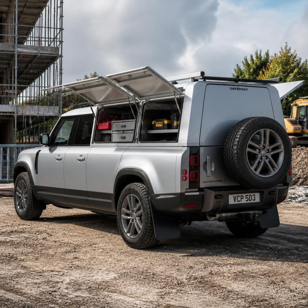 Rear Canopies & Cargo Coverage – Tradie Aluminium Canopy popular Land Rover Defender accessory from www.defender-accessories.com