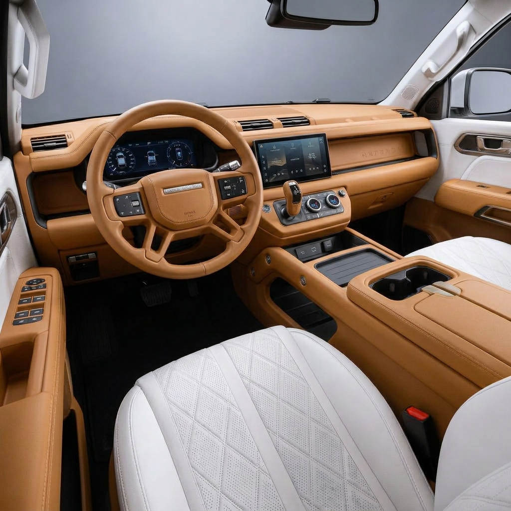 defender-accessories.com: Land Rover Interior Styling Package fitted to a Land Rover Defender — Aftermarket
